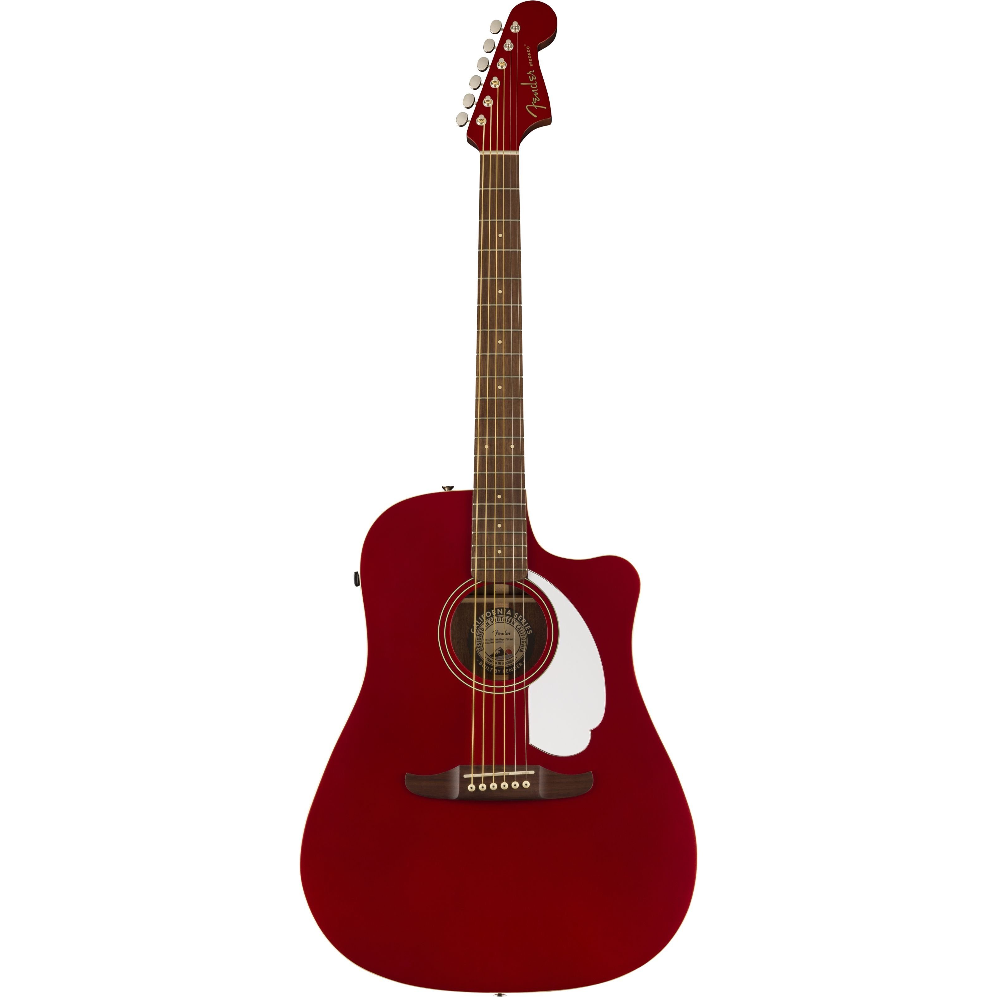 Fender Westerngitarre, Westerngitarren, Dreadnought Gitarren, Redondo Player WN Candy Apple Red - Westerngitarre