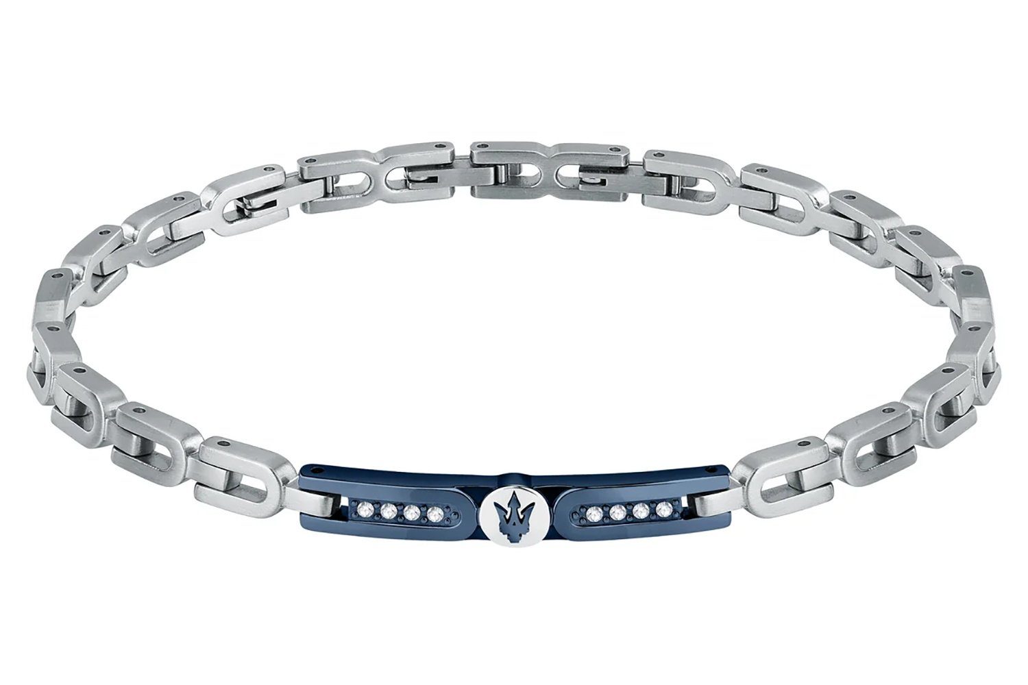 MASERATI Gliederarmband Edelstahl Iconic silber