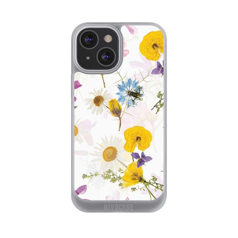 NIVOCASE Handyhülle Blumen Natur Utart Wildflower Wallpaper, Apple iPhone 13 Mini Handyhülle Hülle NIVOpure Case Frozen