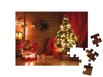 puzzleYOU Puzzle Festlich geschmücktes Zimmer an Weihnachten, 48 Puzzleteile, puzzleYOU-Kollektionen Weihnachten