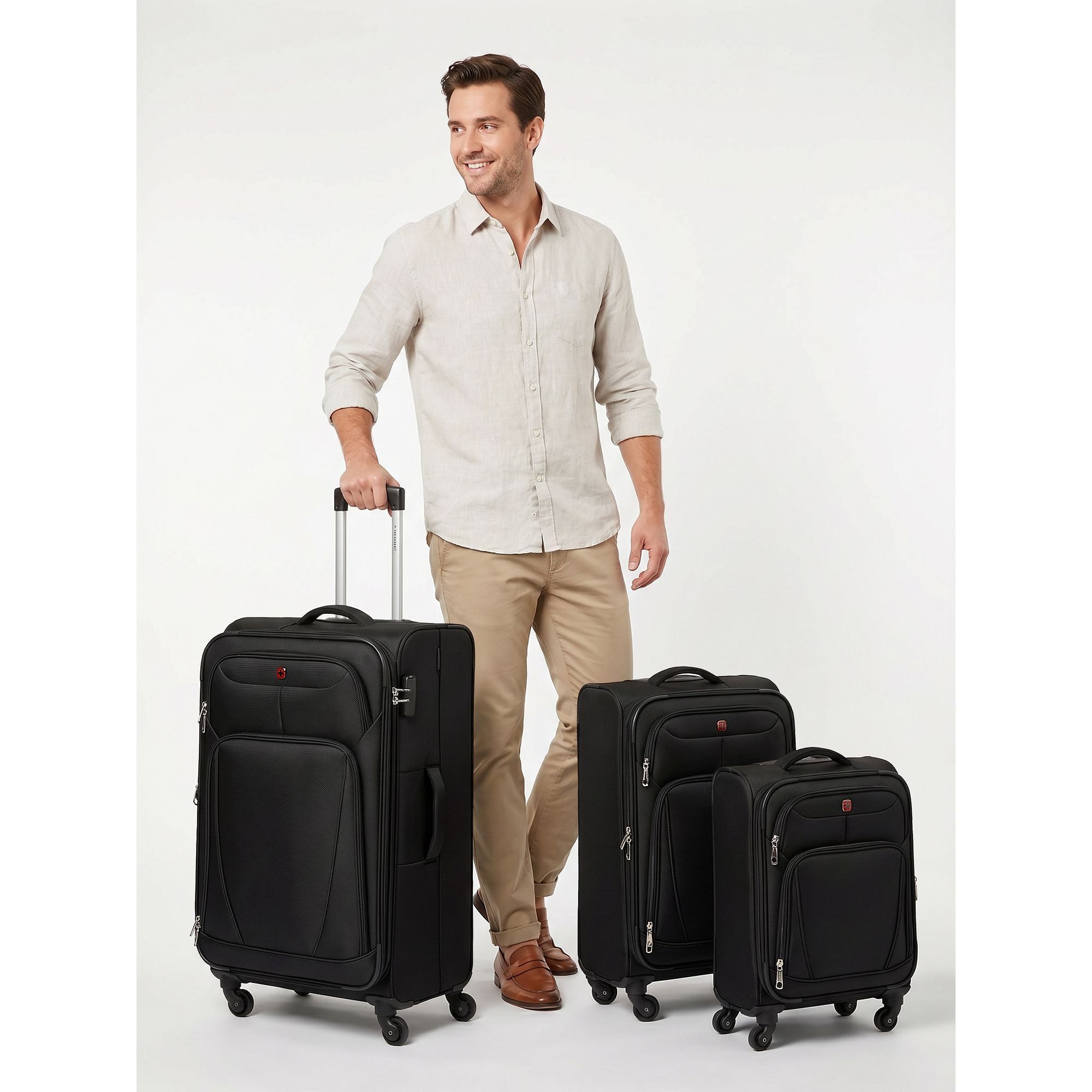 Wenger Trolleyset Beaumont, 4 Rollen, (3-teilig, 3 tlg), Polyester