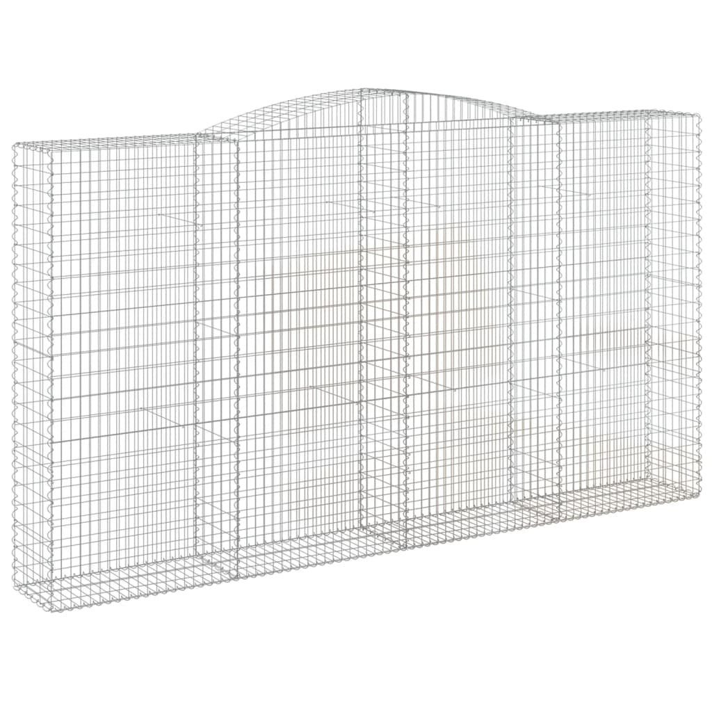 vidaXL Blumentopf Gabionen mit Hochbogen 7 Stk. 400x50x220/240cm Verzinktes Eisen (7 St)