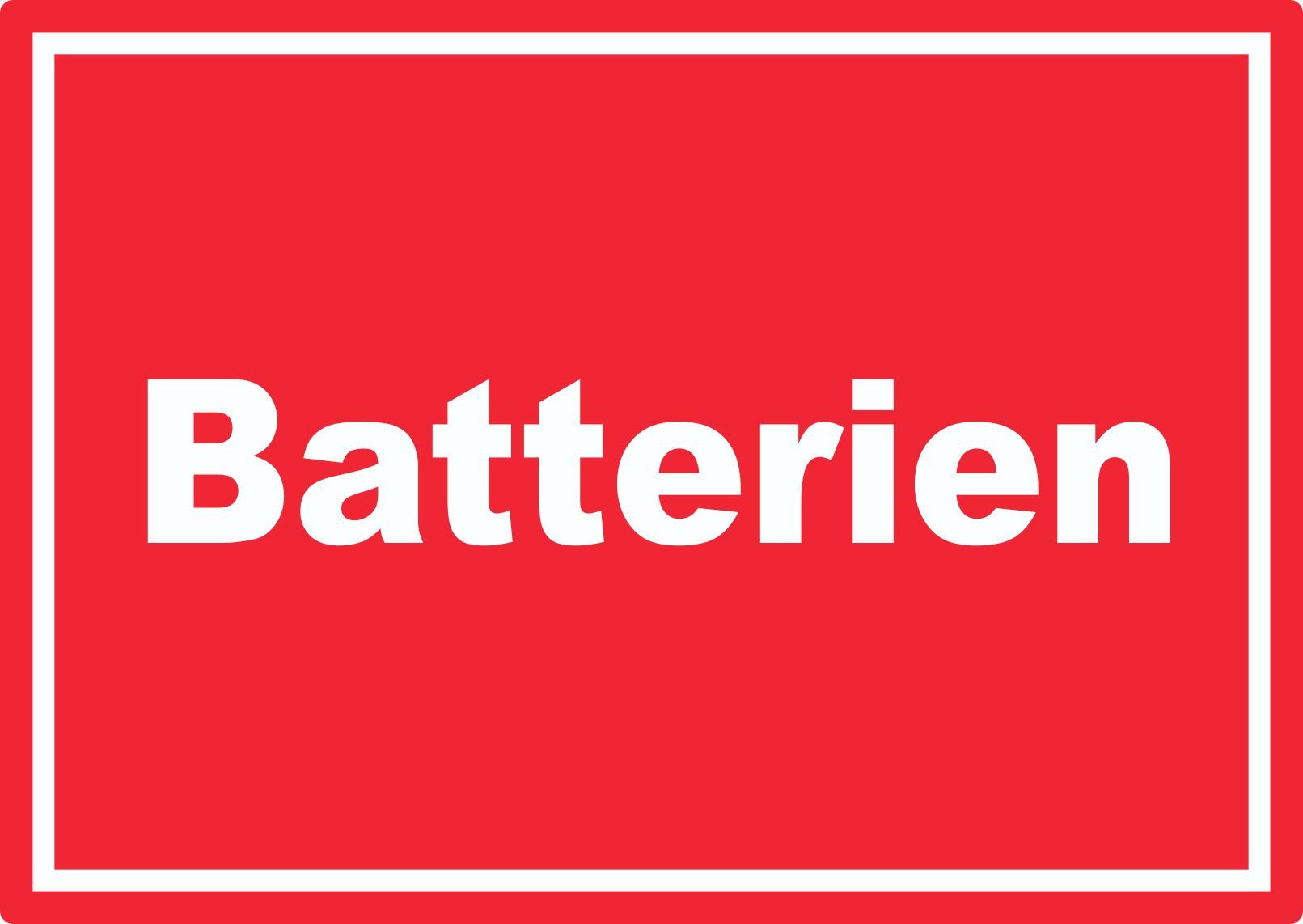 HB-Druck Aufkleber Batterien Mülltrennung Aufkleber mit Text, wetterfest, UV-beständig, kratzfest