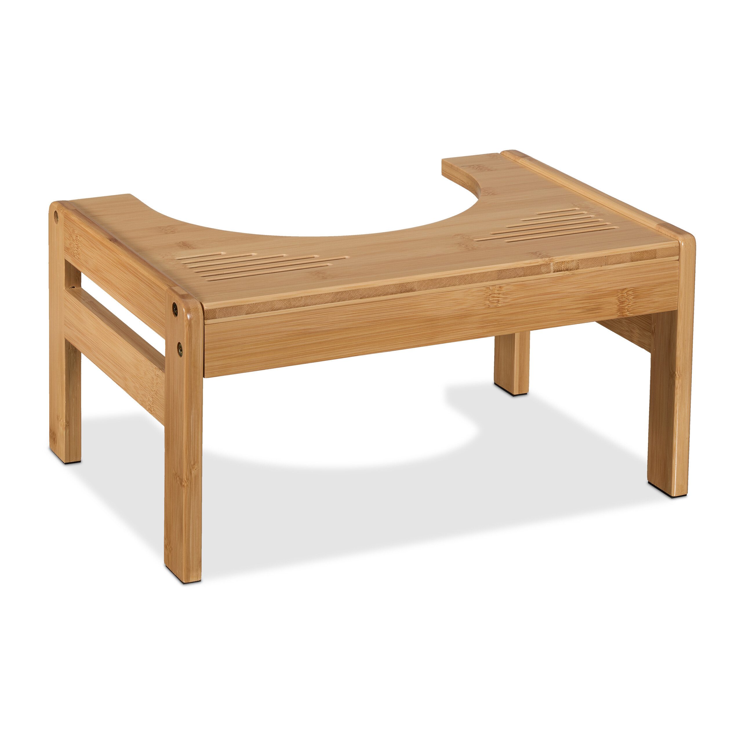 relaxdays Badhocker Toilettenhocker aus Bambus (1 günstig online kaufen