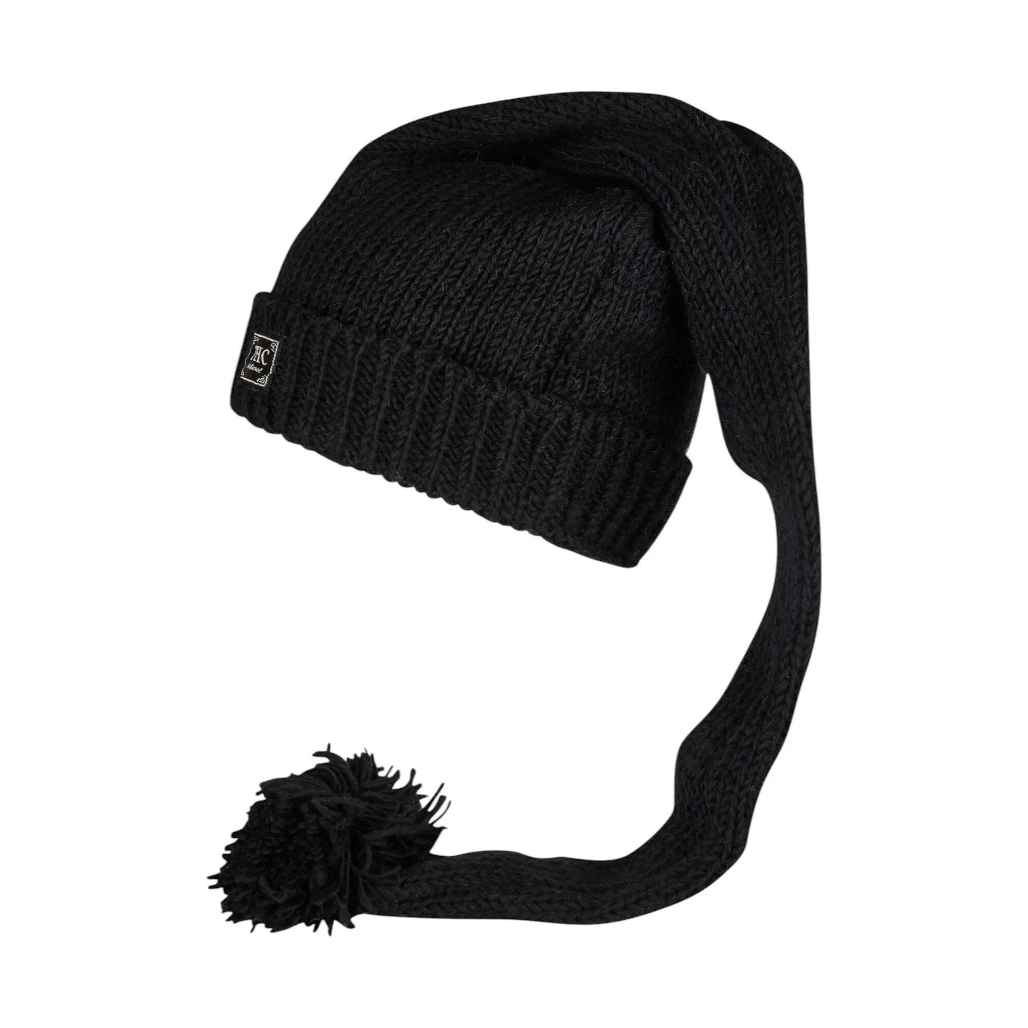 THC Natural Line Strickmütze THC Schafwoll Zipfelmütze 721 schwarz (1 Stück, 1-St., 1 Stück) Innenfutter: Fleece