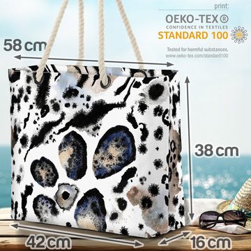 VOID Strandtasche (1-tlg), Animal Print gemalt Beach Bag Leopard Raubkatze Katze Wildkatze Afrika Safari