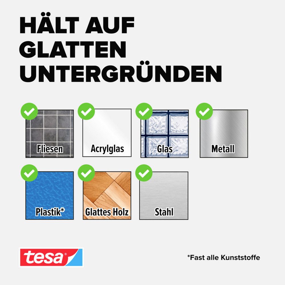 tesa Klebehaken tesa Powerstrips XL Klebehaken Rechteckig Weiß Inhalt: 1 St., (Powerstrips XL)