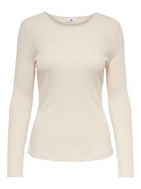 JACQUELINE de YONG T-Shirt Dünnes Feinstrick Langarm Shirt Basic Stretch Oberteil JDYRUBI 4552 in Grau