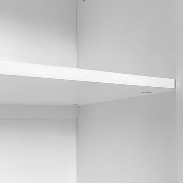 Flieks Sideboard (80x40x80,5 cm, 1 St), Schrank Kommode mit 2 Türen Anrichte Wohnzimmer, Weiß