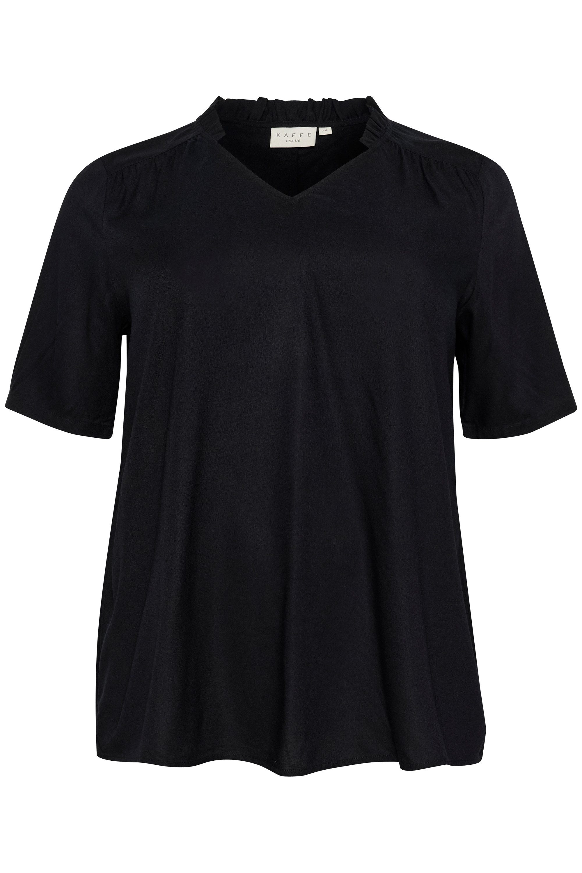 KAFFE Curve Kurzarmbluse Kurzarm-Bluse KCtine Große günstig online kaufen