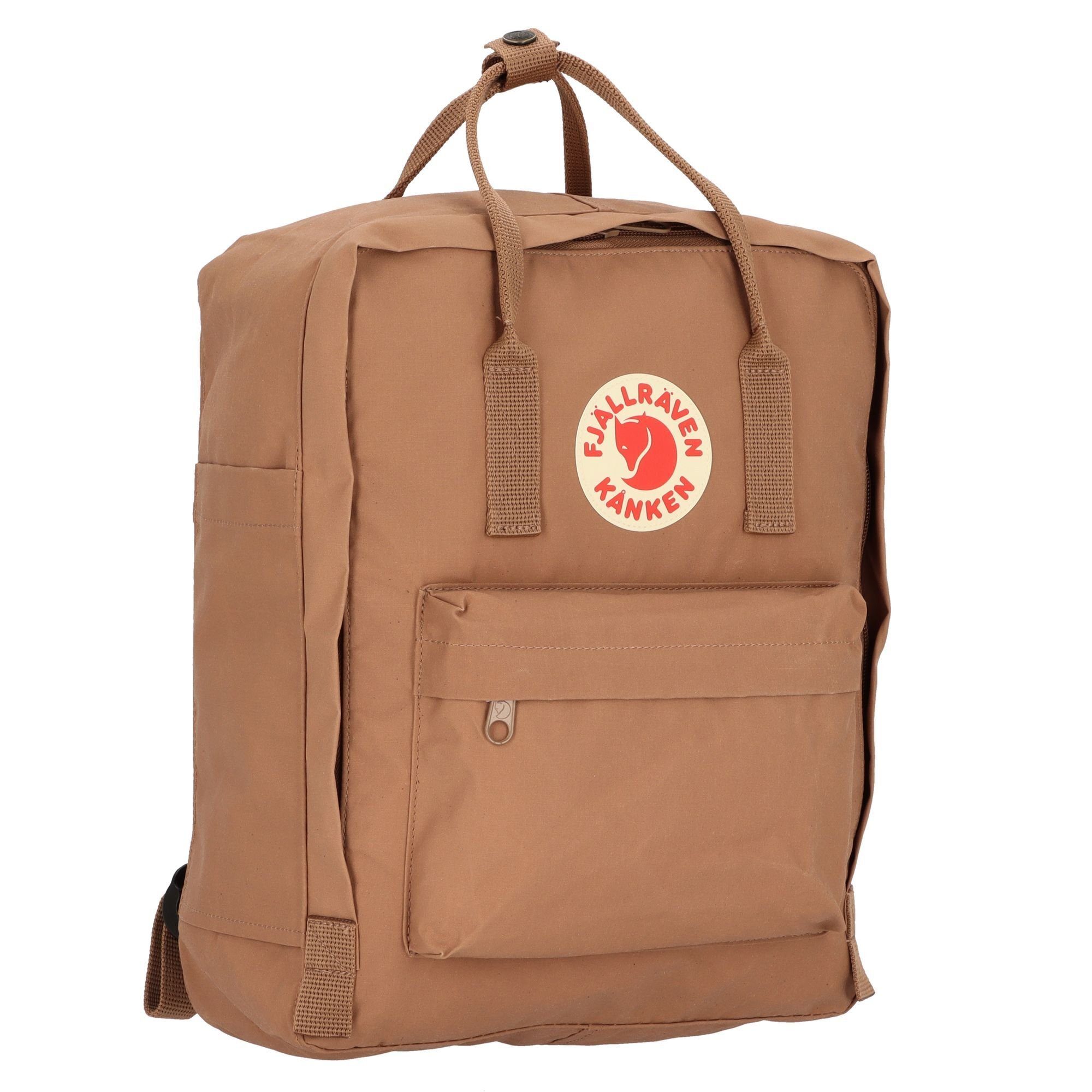 Rucksack khaki Baumwolle Fjällräven Kanken, dust