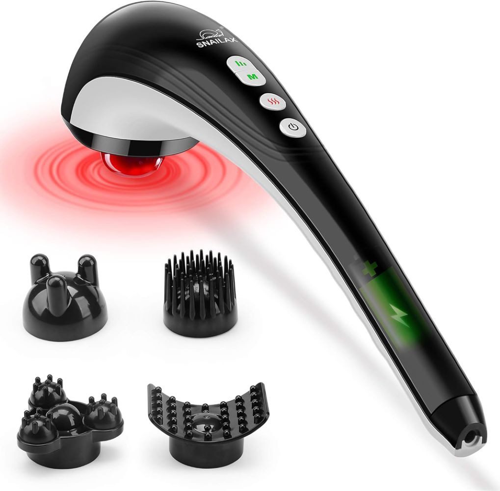 Massagegerät kabelloses Handmassagegerät, Perkussionsmassagegerät mit Wärmefunktion