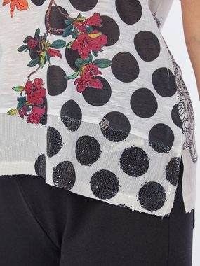 Christian Materne T-Shirt Druckbluse koerpernah mit floralem Print