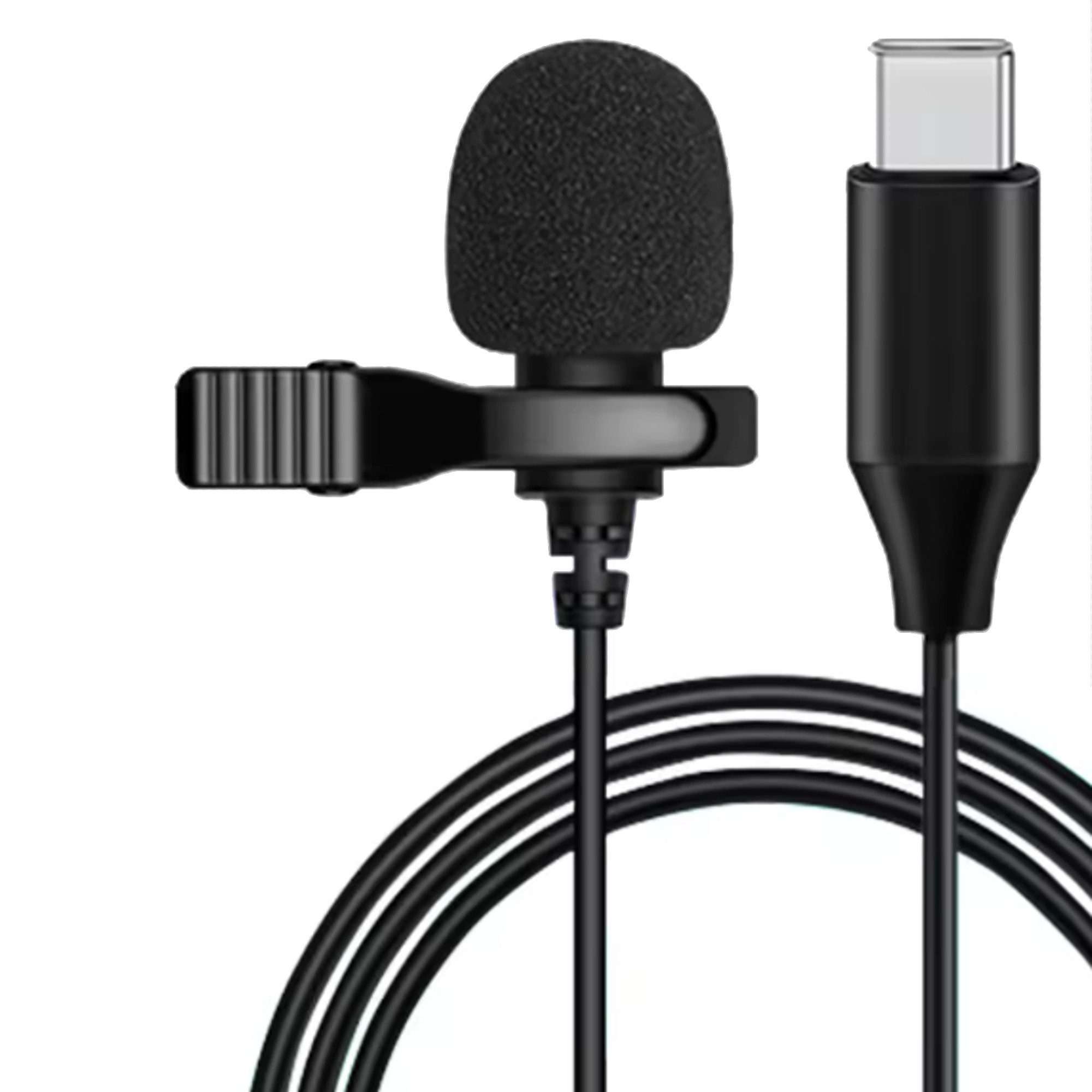 TronicXL Mikrofon USB-C Ansteckmikrofon Mikrofon Ansteck Lavalier Kamera Handy Mic USBC (1-tlg), Moderator Podcast Inverview Smartphone Tablet