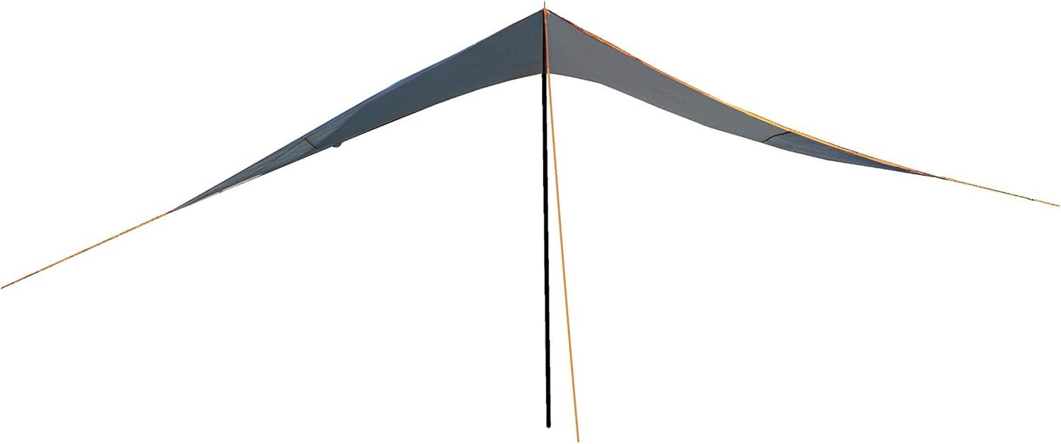 Portal Outdoor Sonnensegel "Mesa grau - orange" Camping Markise, 350x350x220 cm Camping, (komplett-Set, mit Transporttasche), UV 50+ inkl. Transporttasche