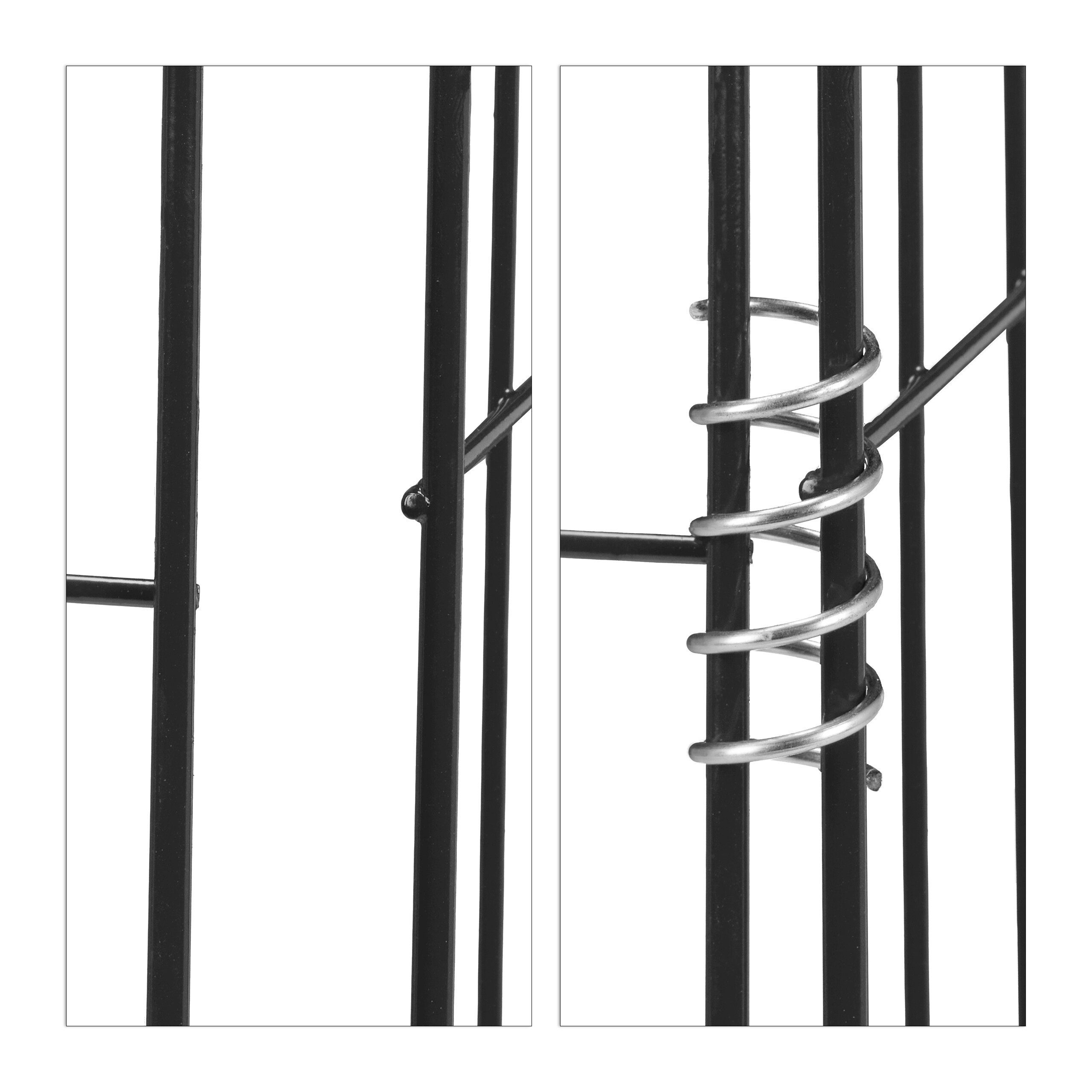 relaxdays Komposter Metall 3er Set schwarz, BxTxH: 90x90x70 cm