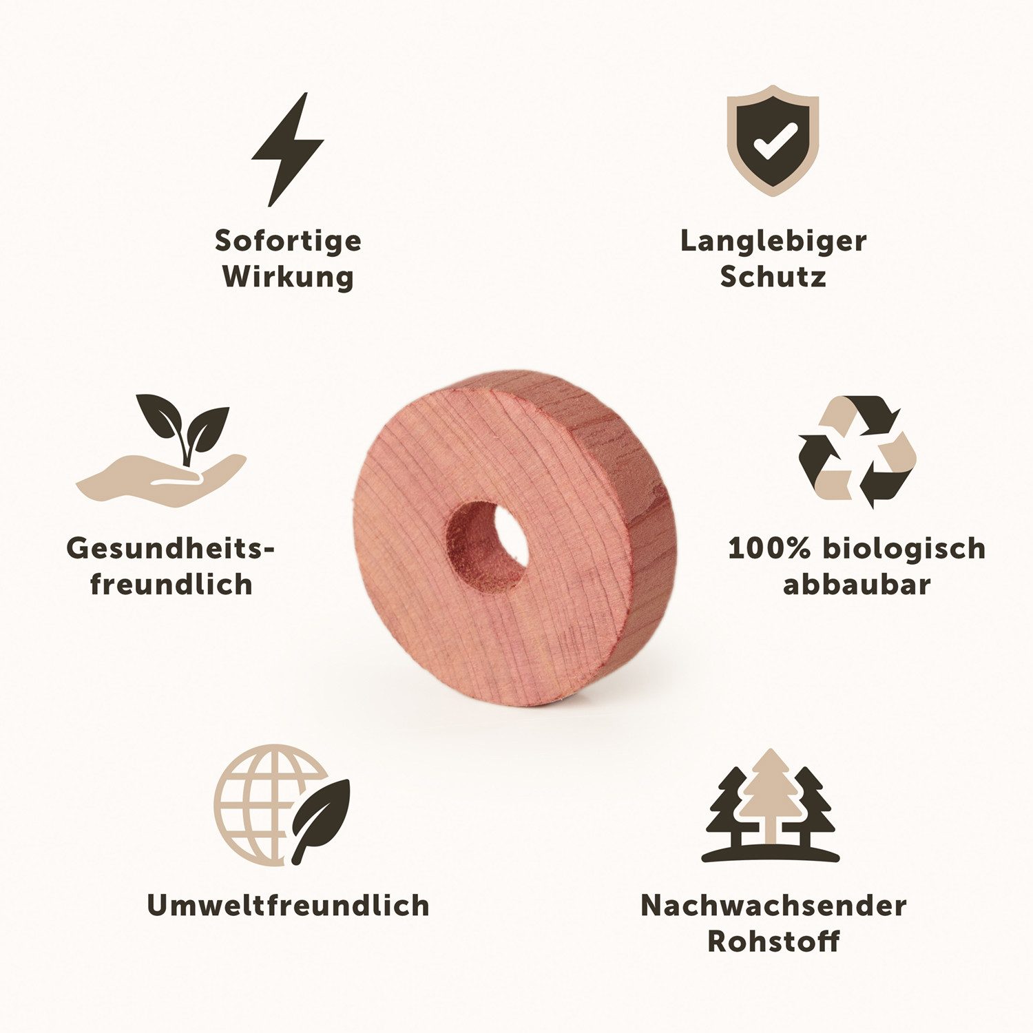 Blumtal Kleiderbügel Kleiderbügel Holz mit 360° drehbarem Metallhaken, (50-tlg), Zedernholz Mottenschutz mit Anti-Rutsch-Schicht & Einkerbungen – Bild 5 von 5
