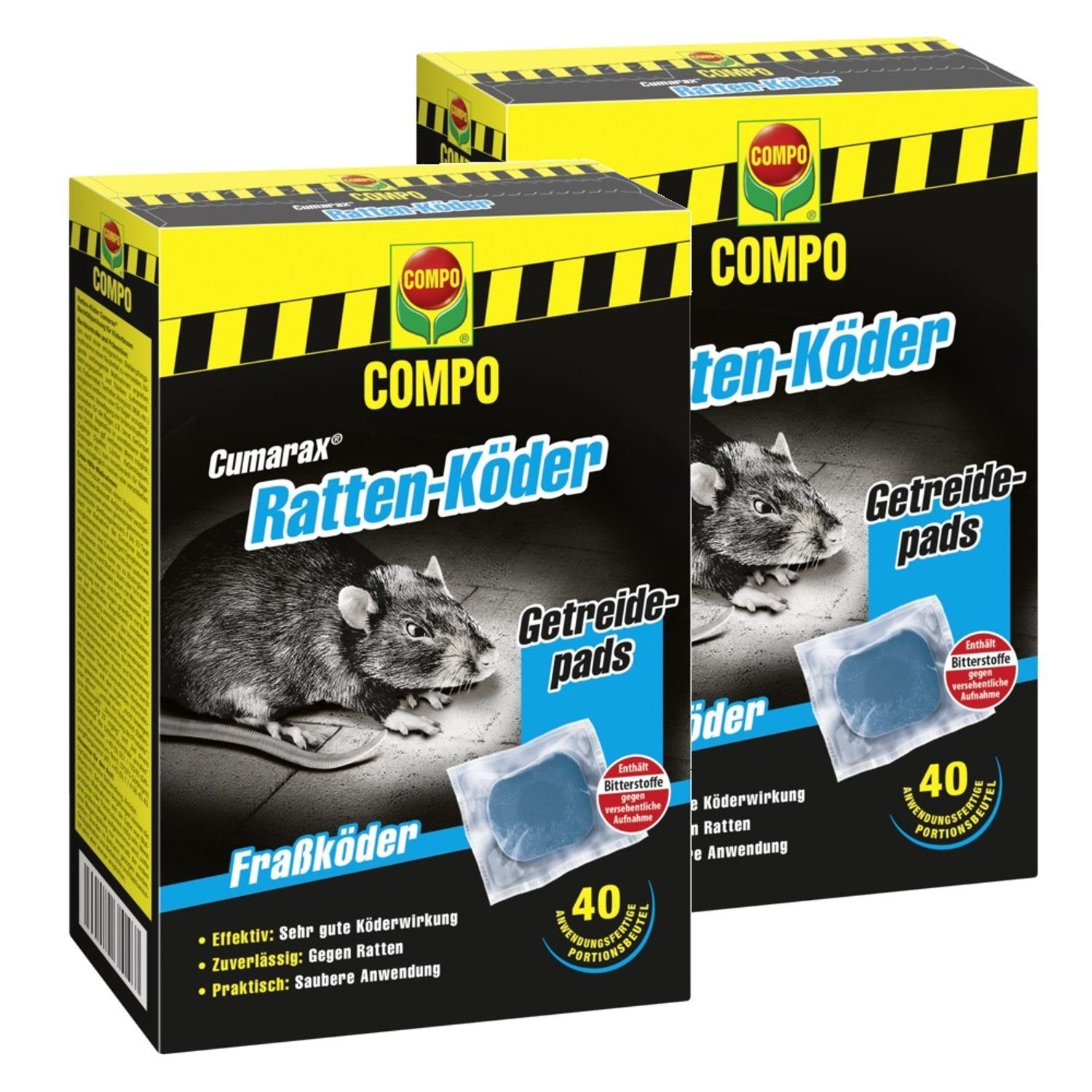Compo GiftRattenköder COMPO RattenKöder Portionsköder 80x10g