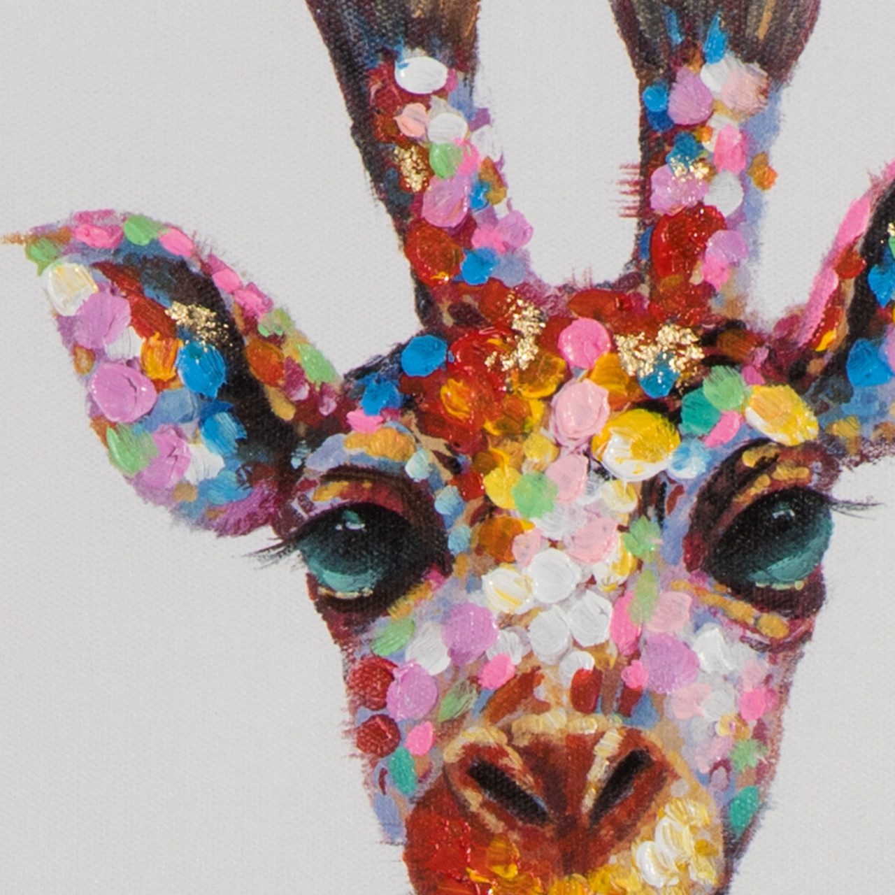 ArtUniverse Gemälde Langer Giraffenhals 25x150 cm, Lustige lange Giraffe