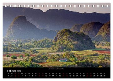 CALVENDO Wandkalender Kuba 2024 (Tischkalender 2024 DIN A5 quer), CALVENDO Monatskalender