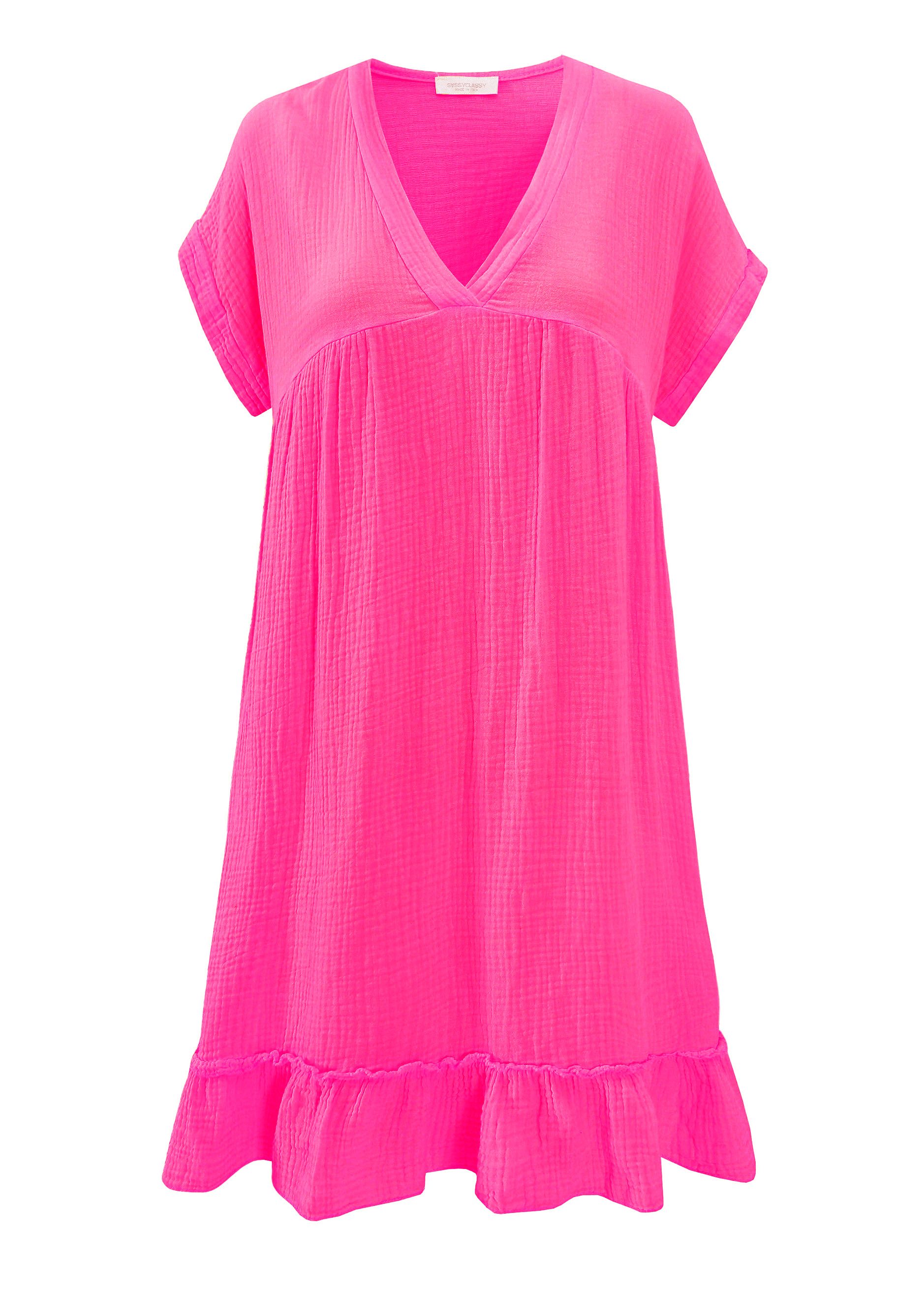 SASSYCLASSY Minikleid Musselin Kleid Damen Sommer günstig online kaufen
