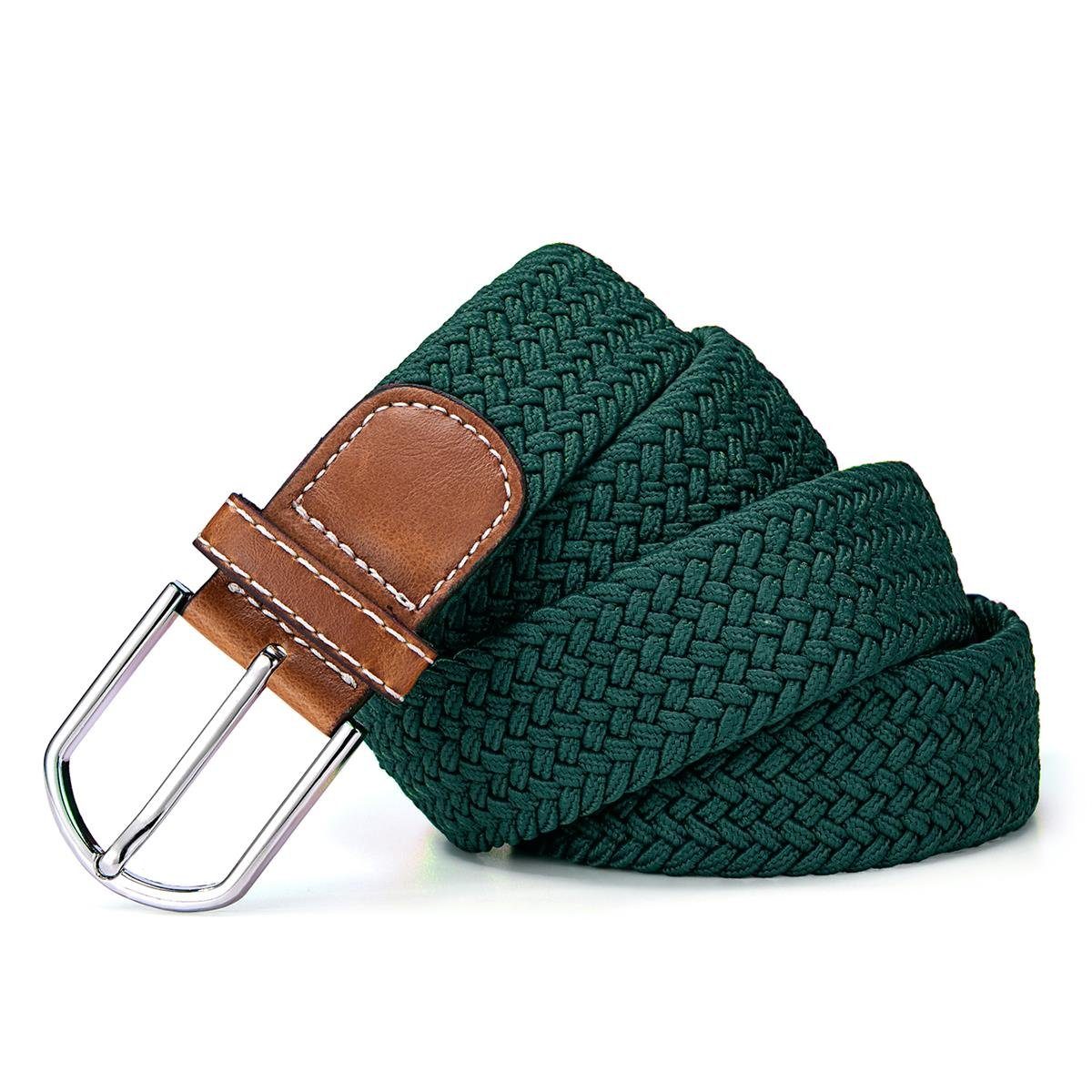 DonDon Stoffgürtel Gürtel Stoffgürtel elastisch (Packung, 1-St) geflochtener Stretchgürtel, für Damen und Herren, bis 120 cm