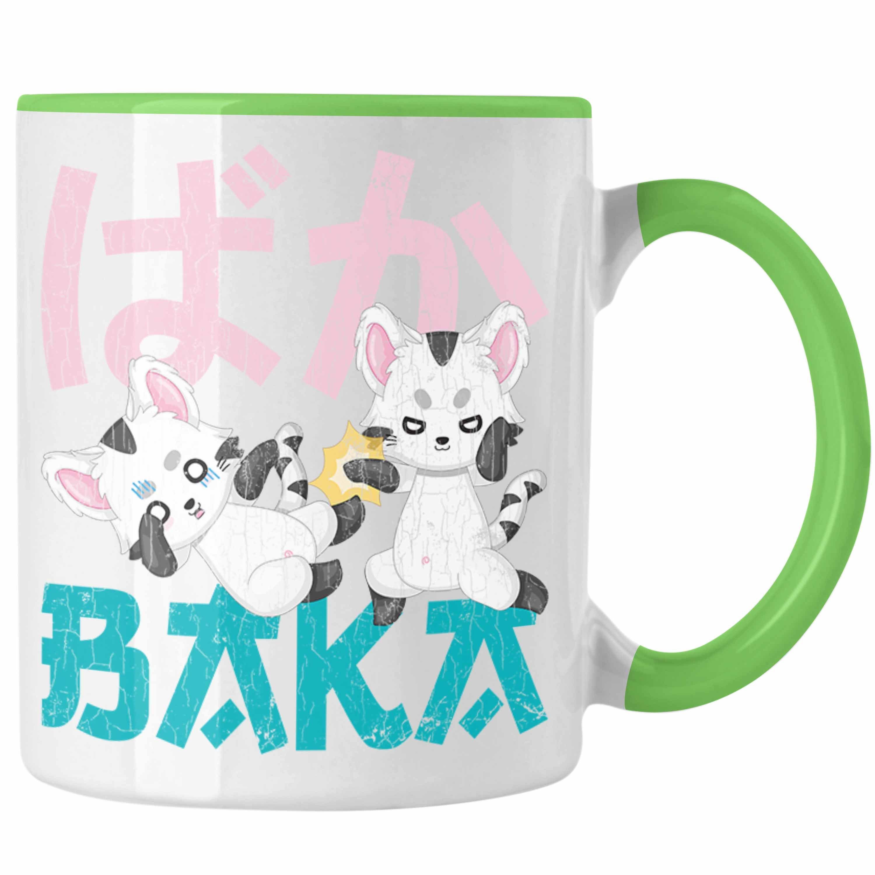 Trendation Tasse Trendation - Anime Tasse Geschenk Spruch Kaffeetasse Geschenke Deko Anme Fan Baka Grün