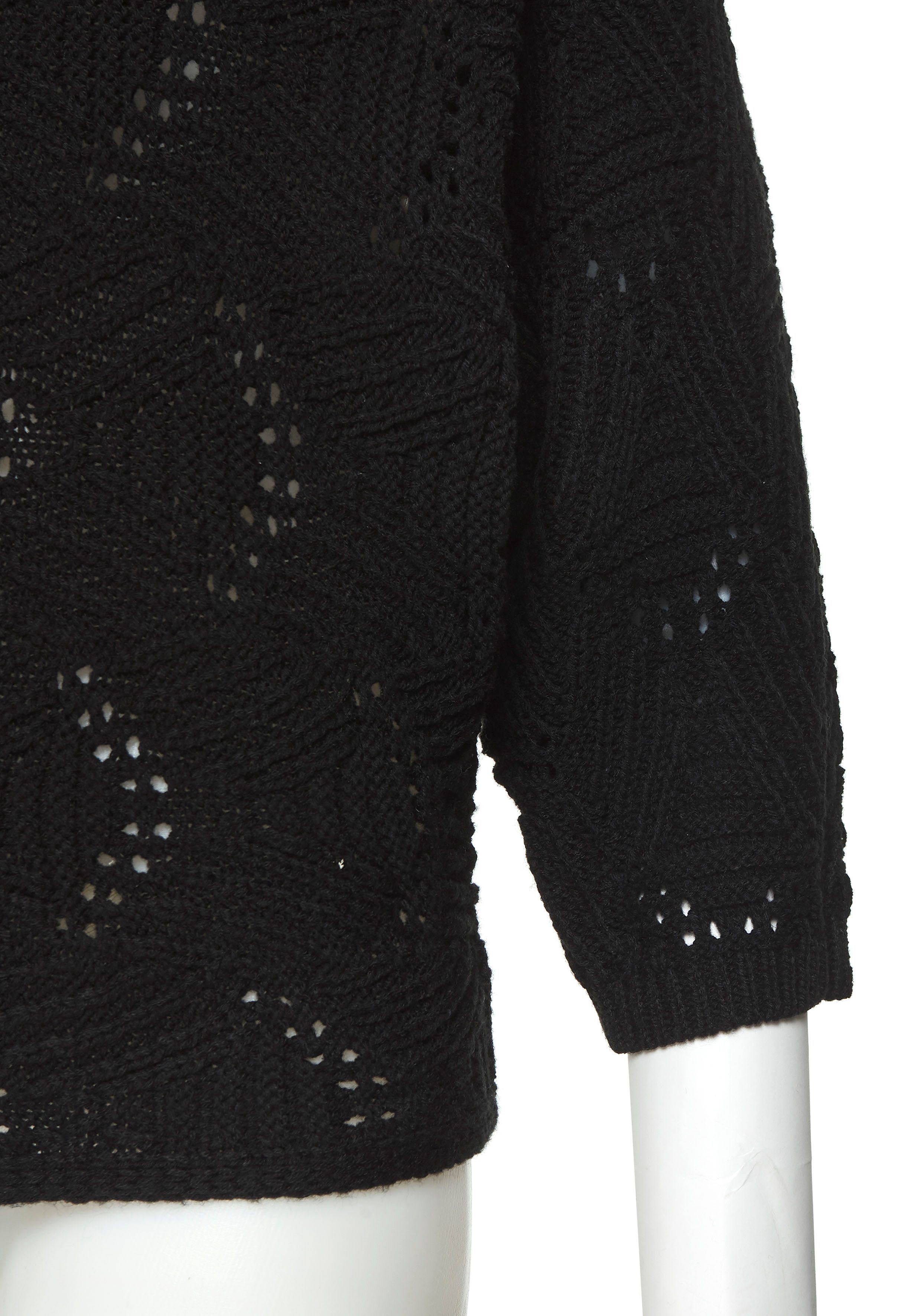 LASCANA Fledermauspullover mit aufwendigem Strickmuster, Lochstrickmuster modischer Ajourpullover, Oversize-Pullover, Strickpullover, Frühling – Bild 5 von 5