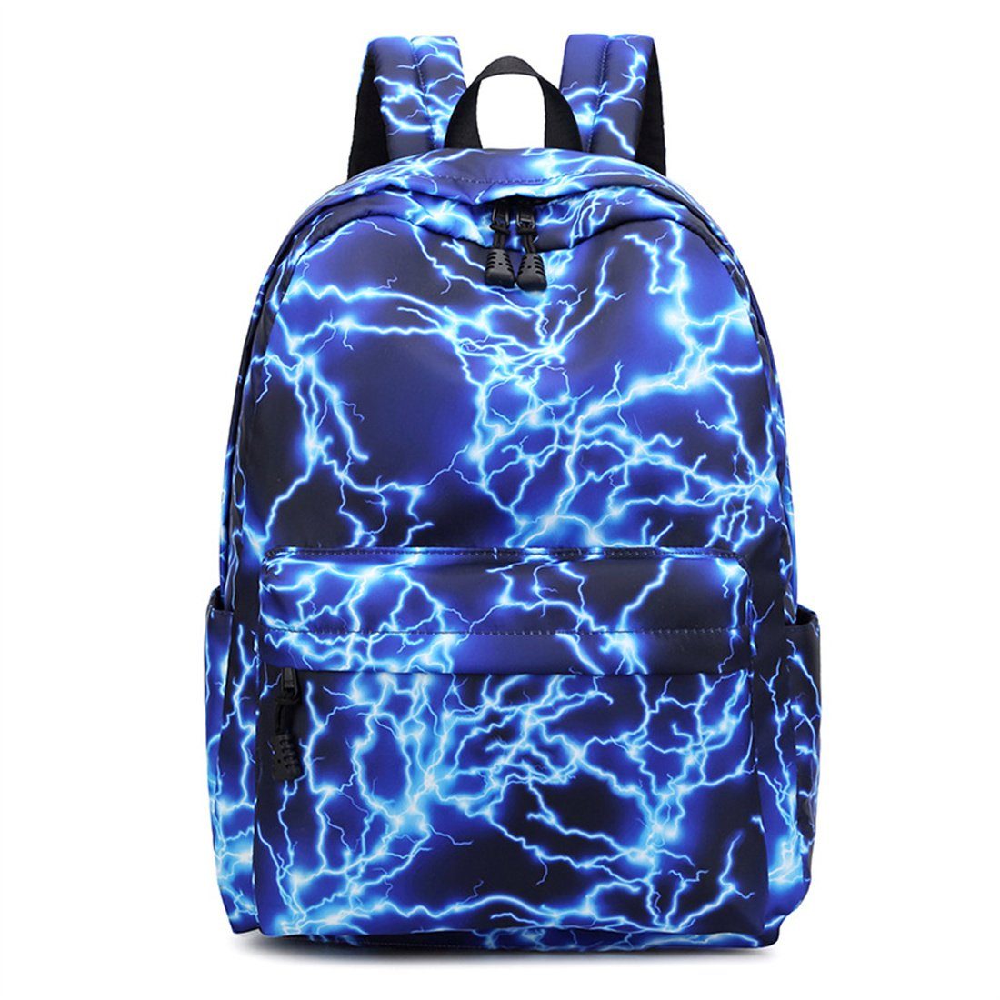 DÖRÖY Schulranzen Schultasche mit großer Kapazität für Studenten,bedruckte Umhängetasche blau