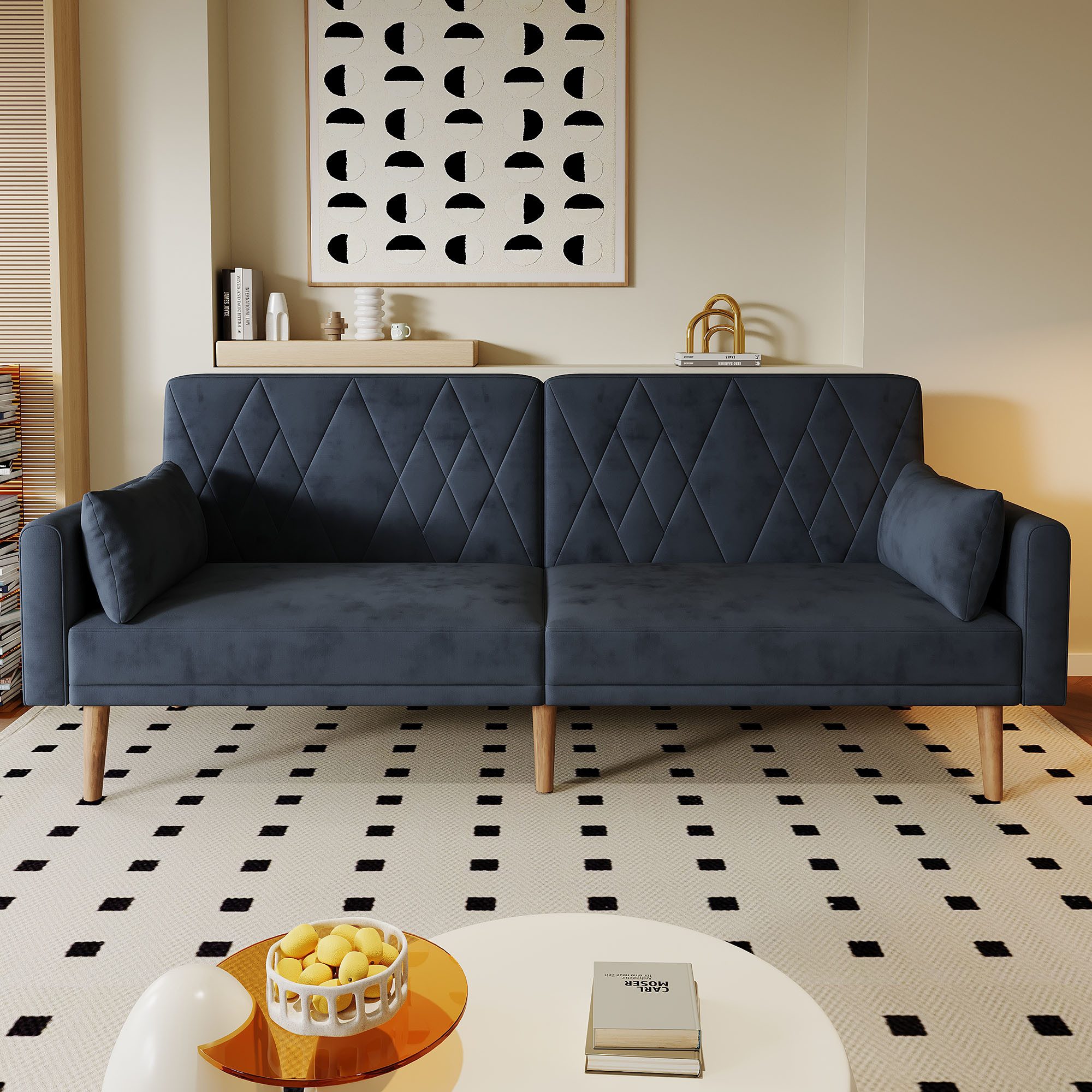 Merax Schlafsofa klappbar Zweisitzer-Sofa mit Schlaffunktion, günstig online kaufen