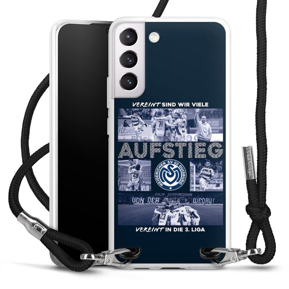 DeinDesign Handyhülle MSV Duisburg Aufstieg Offizielles Lizenzprodukt, Samsung Galaxy S22+ Handykette Hülle mit Band Case zum Umhängen
