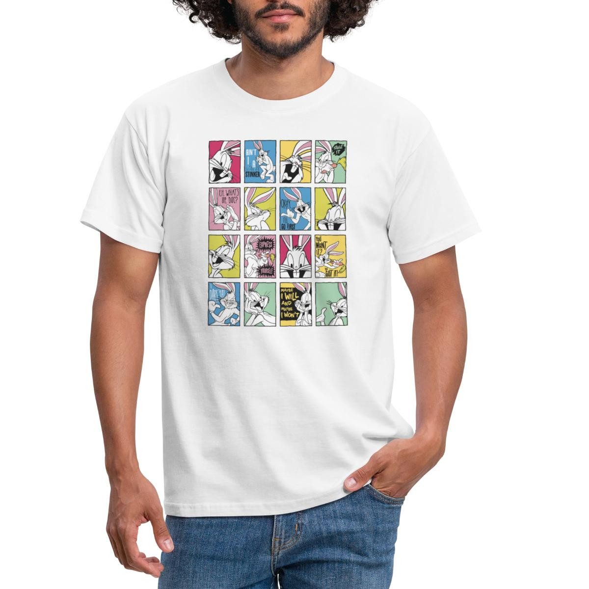 Spreadshirt T-Shirt Looney Tunes Bugs Bunny Kacheln Männer T-Shirt (1-tlg) günstig online kaufen