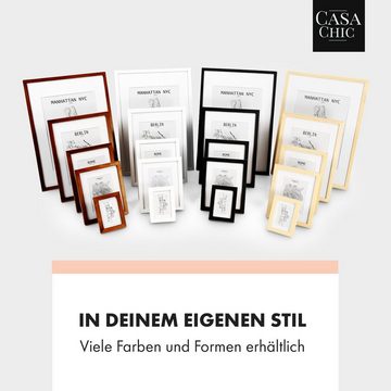 Casa Chic Bilderrahmen Brighton Bilderrahmen 3er-Set Glasscheibe 10 x 15 cm mit Passepartout Echtholz, (Set)