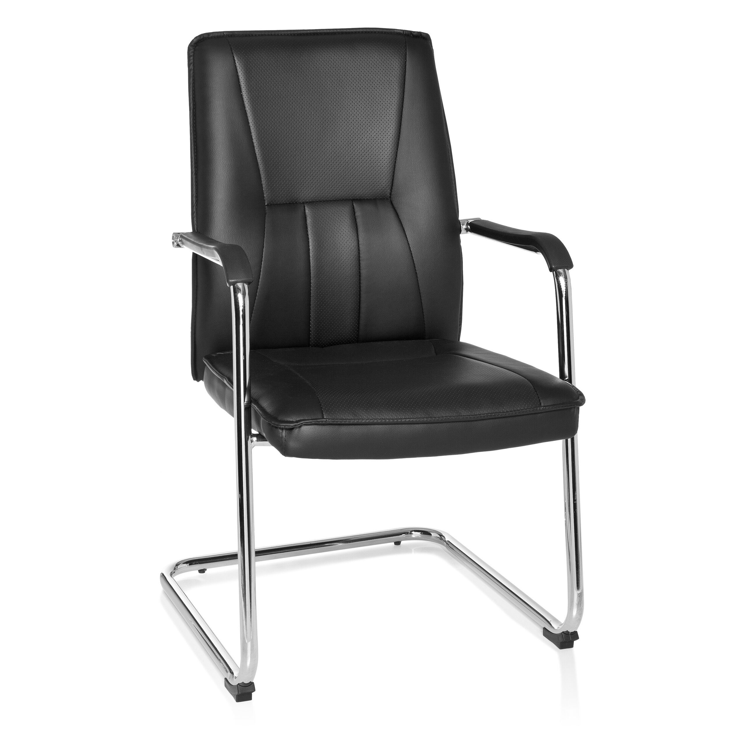 hjh OFFICE Freischwinger TILA V Schwingstuhl Kunstleder mit Armlehnen 1 St. (1 St), Stuhl, Esszimmerstuhl, Besucherstuhl, Schwingstuhl