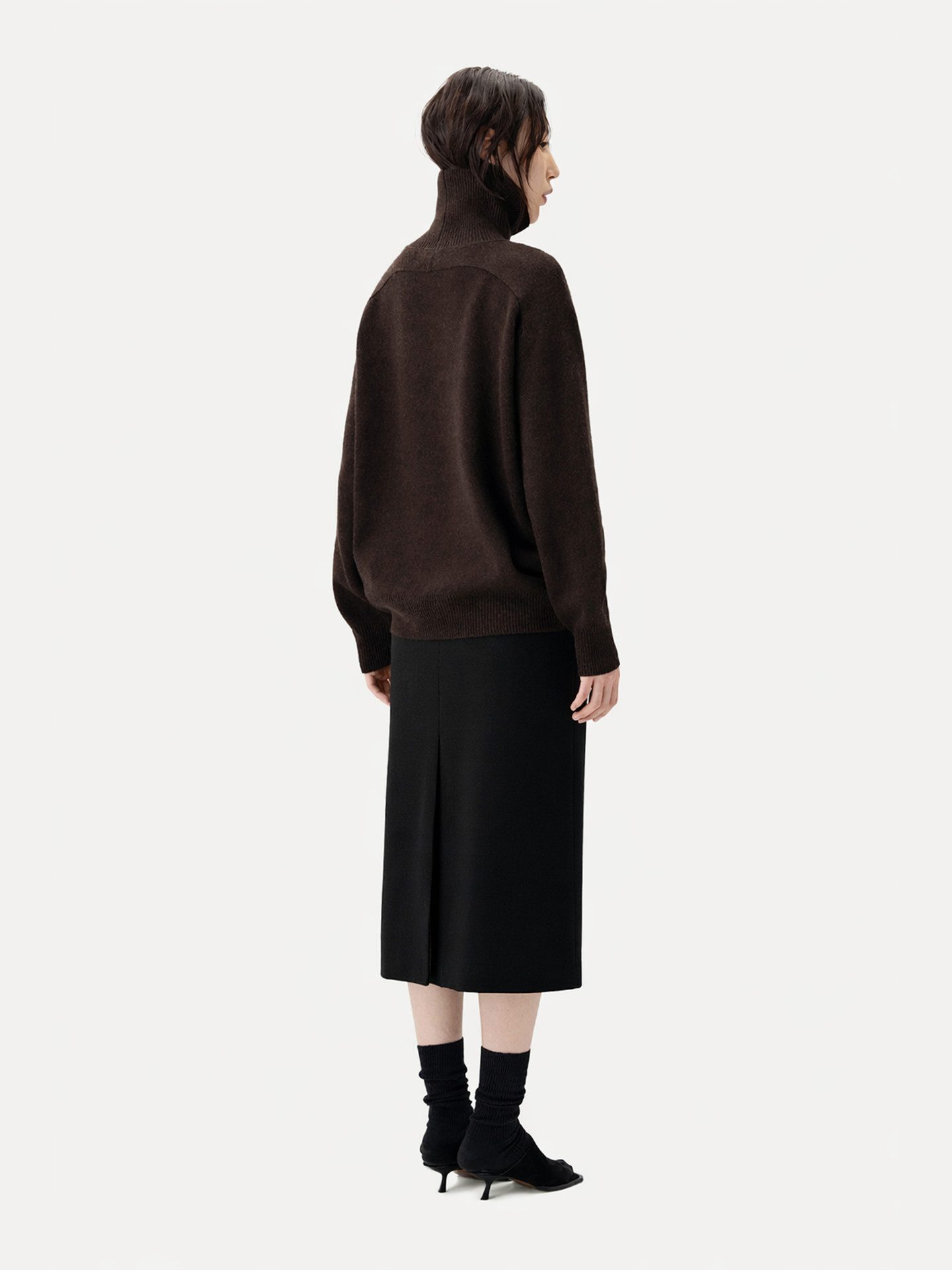 GOBI Cashmere Strickrock Kaschmir-Rock in Tailoring-Optik