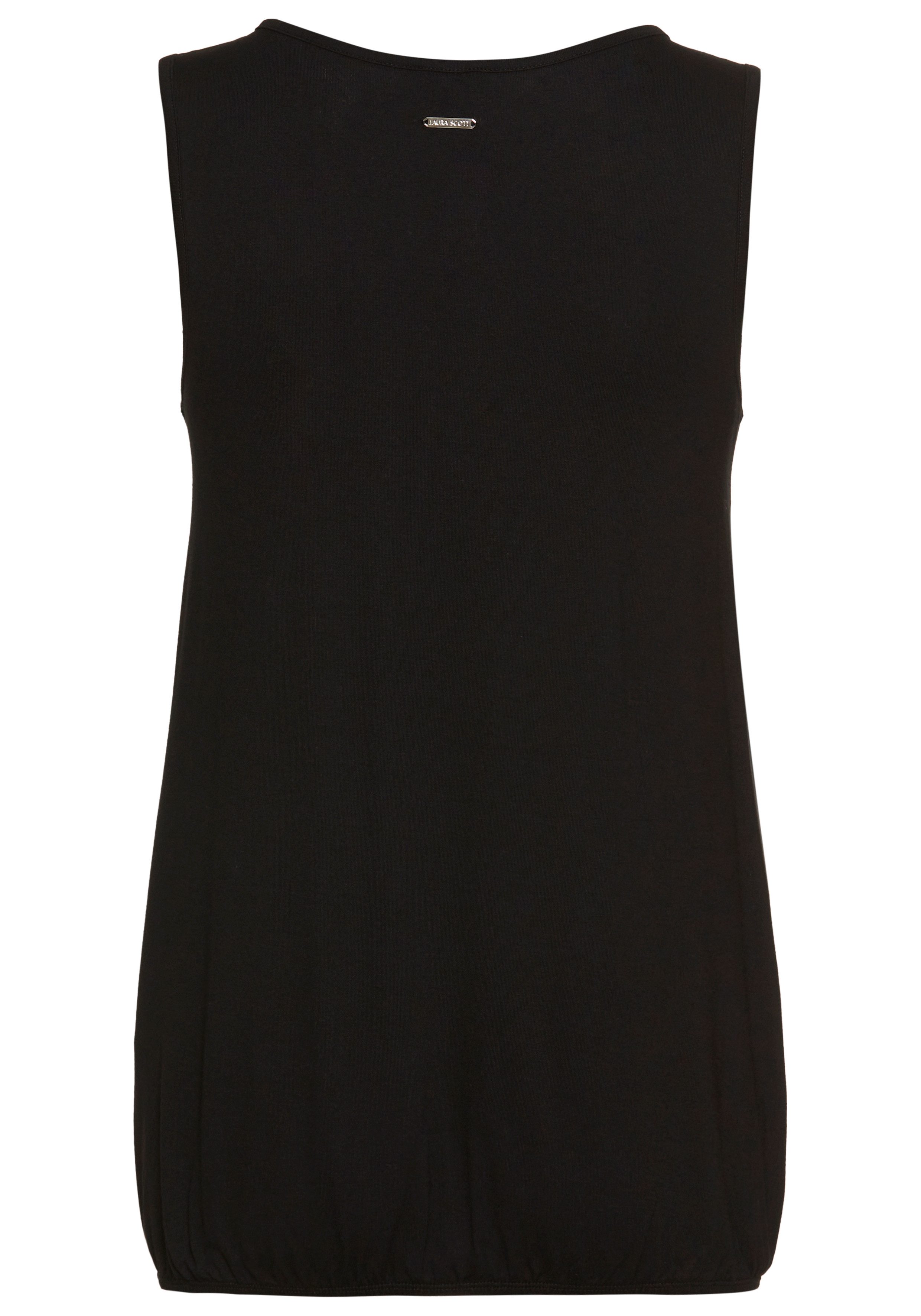 Laura Scott Tanktop mit Rundhals-Ausschnitt, ohne Ärmel, aus Viskose und Elasthan
