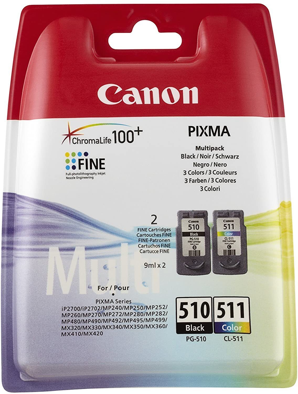 Canon Original Canon Multipack PG-510 Black + CL-511 Color (2970B010) Tintenpatrone