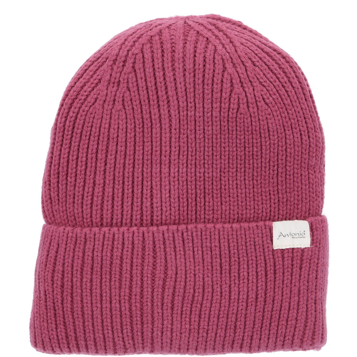 Antonio Strickmütze Antonio Winter Strickmütze Beanie mit Umschlag berry (1 günstig online kaufen