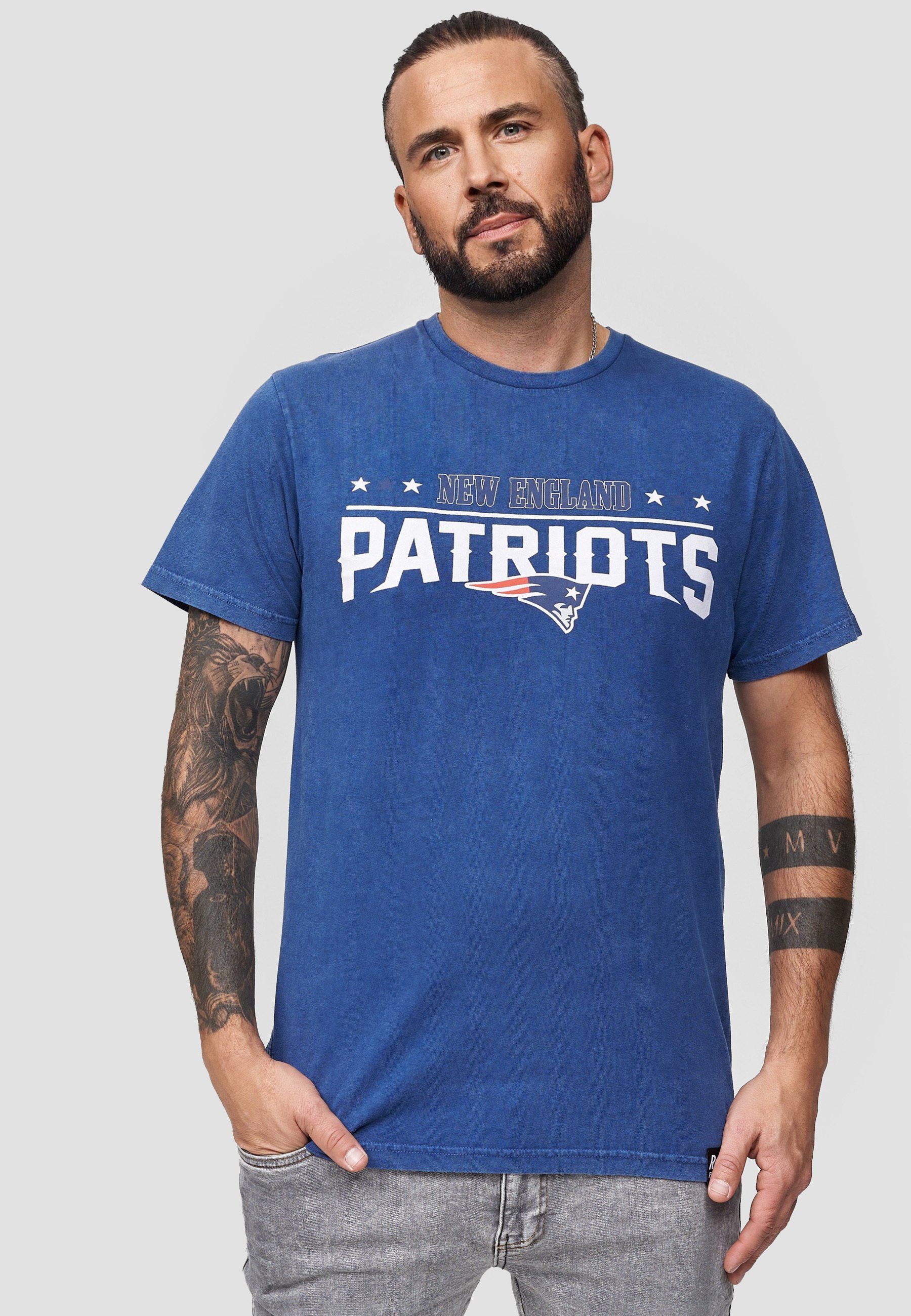 Recovered GOTS Patriots T-Shirt NFL zertifizierte Bio-Baumwolle New England
