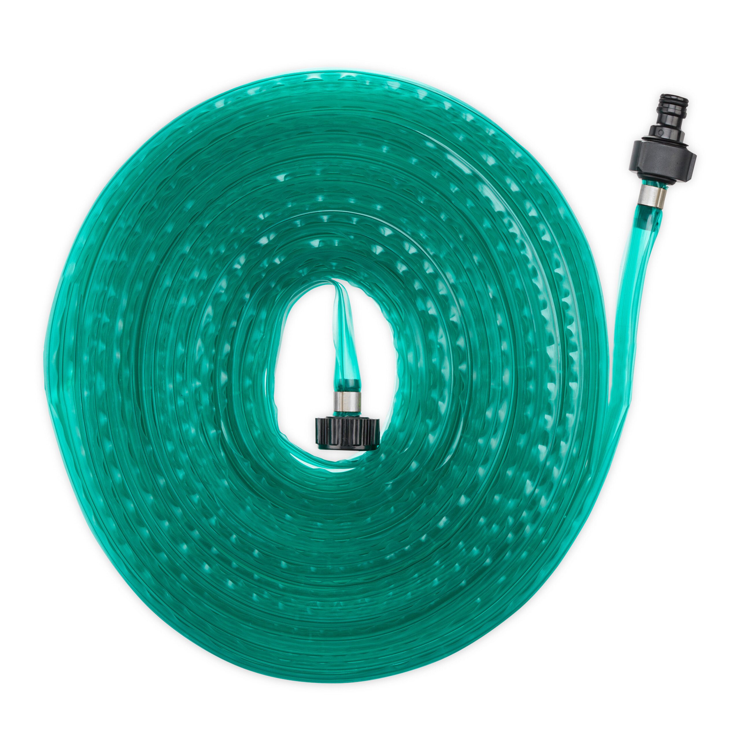 Sprinkler-Bewässerungsschlauch 2x15,2 M – Knickfrei, Wassersparend, Mit 30 Heringen, Für Garten & Rasen