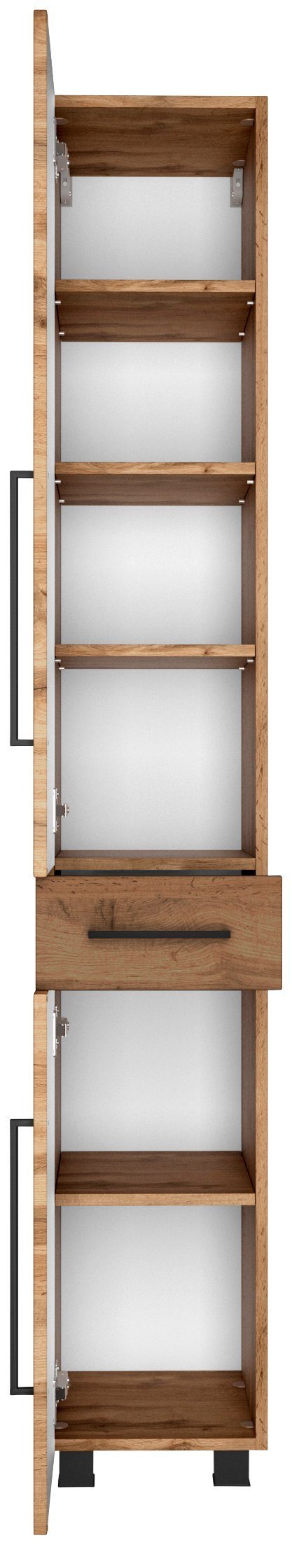 welltime Seitenschrank Luena Breite 30 cm, mit Metall-Auszug und Softclose-Funktion