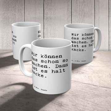 Mr. & Mrs. Panda Tasse Wir können das schon... - Weiß - Geschenk, Arbeitskollegen, Kollegen, Keramik