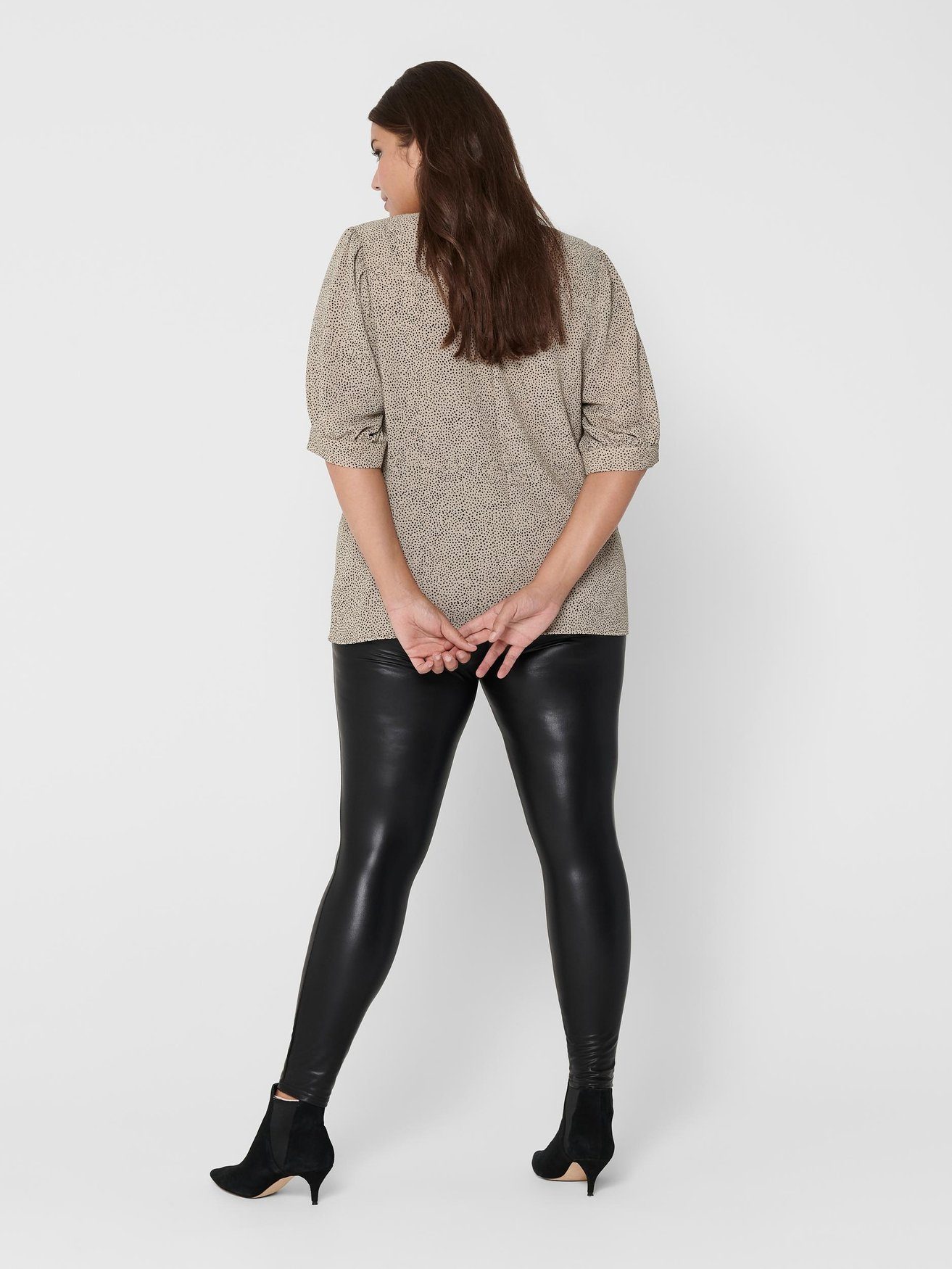 ONLY CARMAKOMA Lederimitathose Kunstleder Plus Size günstig online kaufen