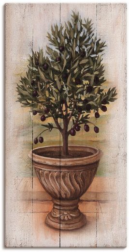 Artland Wandbild »Olivenbaum mit Holzoptik«, Pflanzen (1 Stück)