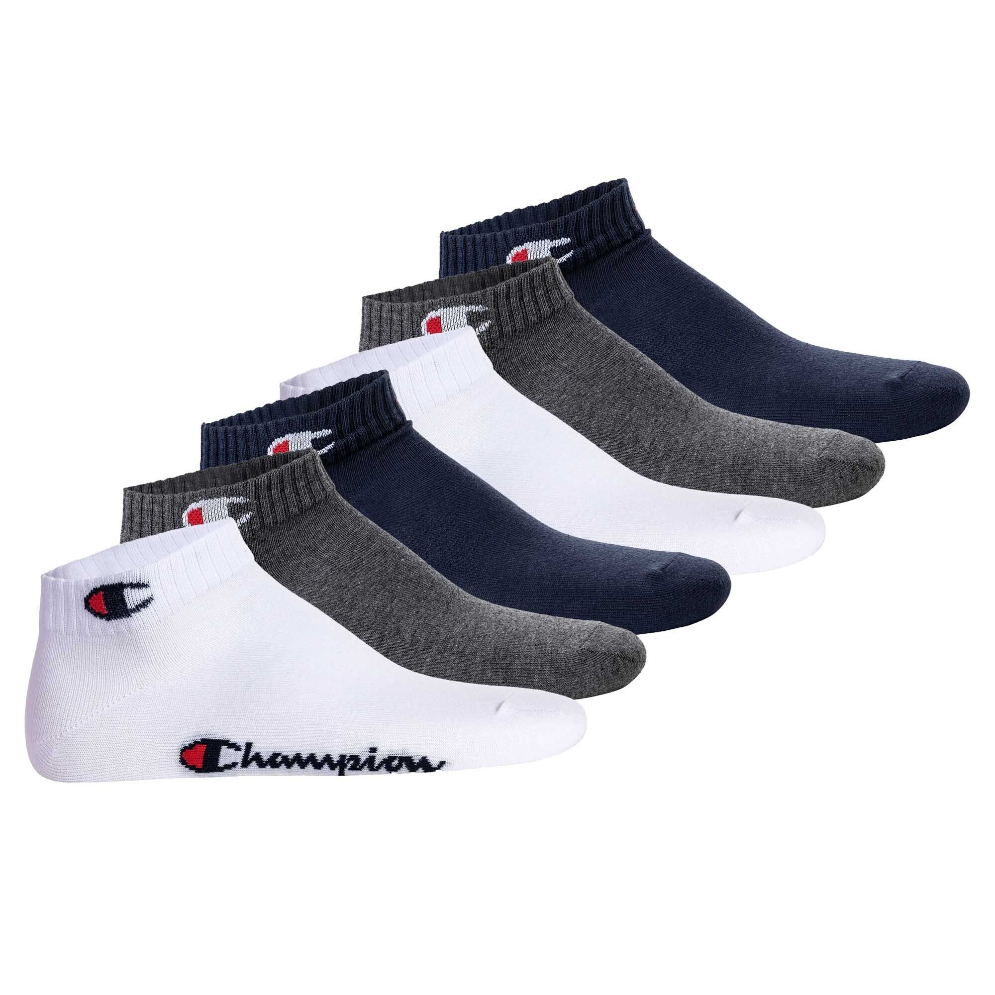 Socken Crew Socken, Basic - 6 Unisex Champion Paar Blau/Weiß/Grau Sportsocken