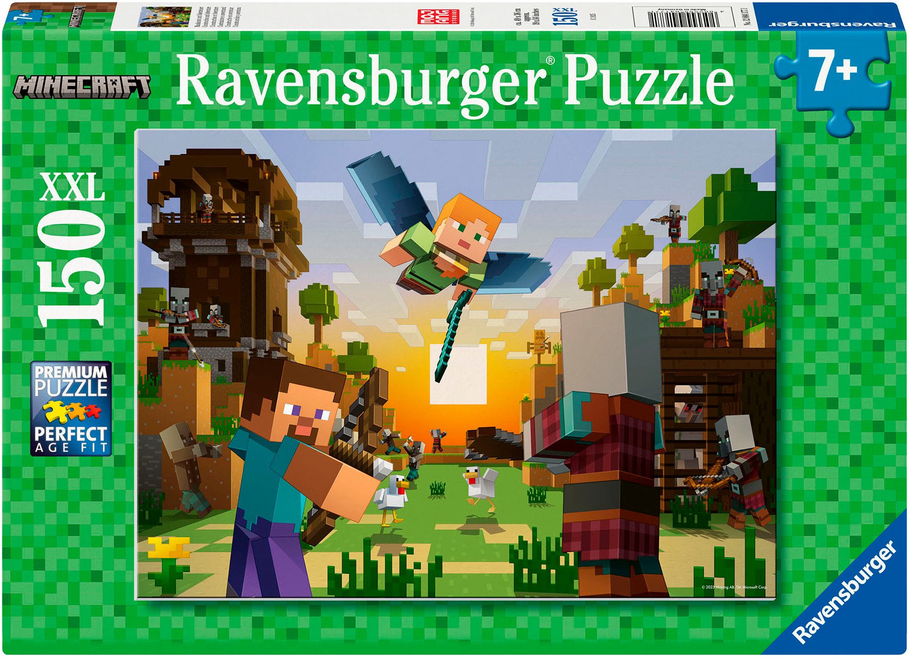 Ravensburger Puzzle Minecraft, Baukunst und Abenteuer, 150 Puzzleteile, 150 günstig online kaufen