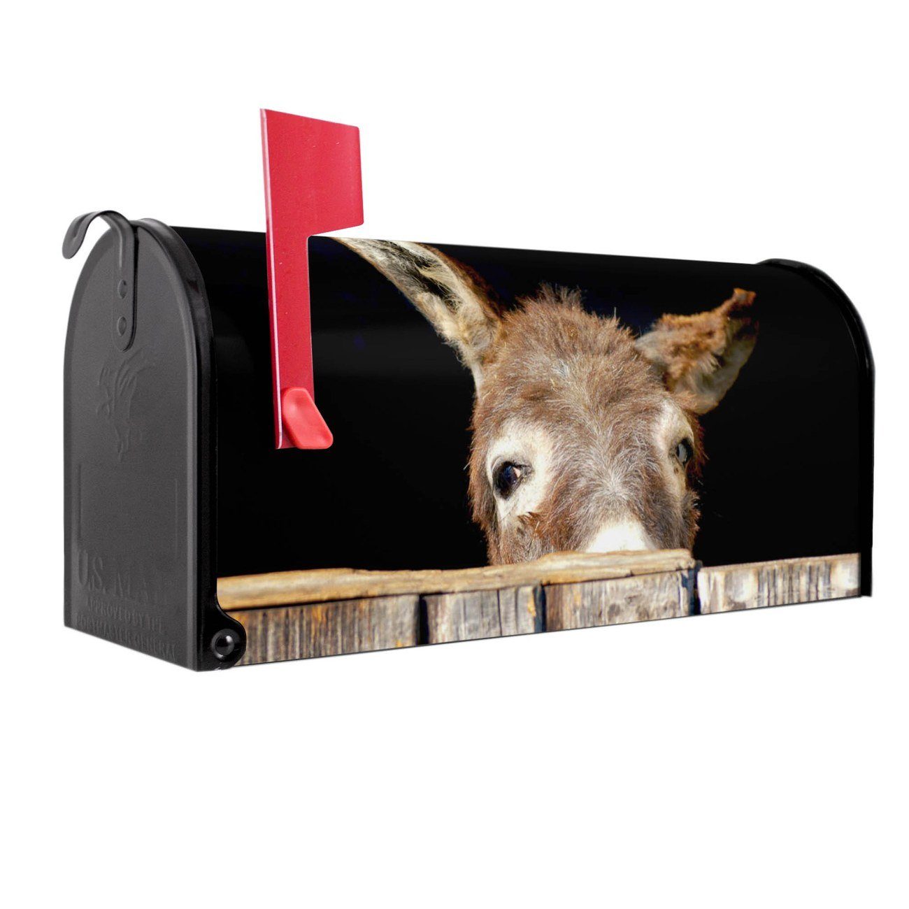 banjado Amerikanischer Briefkasten Mailbox Esel 17 original x 51 aus schwarz 22 USA), Briefkasten, cm x Mississippi (Amerikanischer