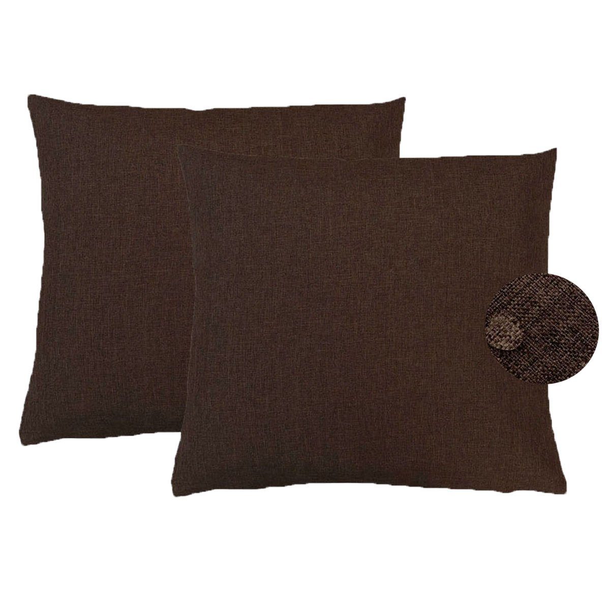 Kissenbezüge 2er Set Leinen Optik Kissenbezug Dekokissenbezug, (2 Stück), s günstig online kaufen