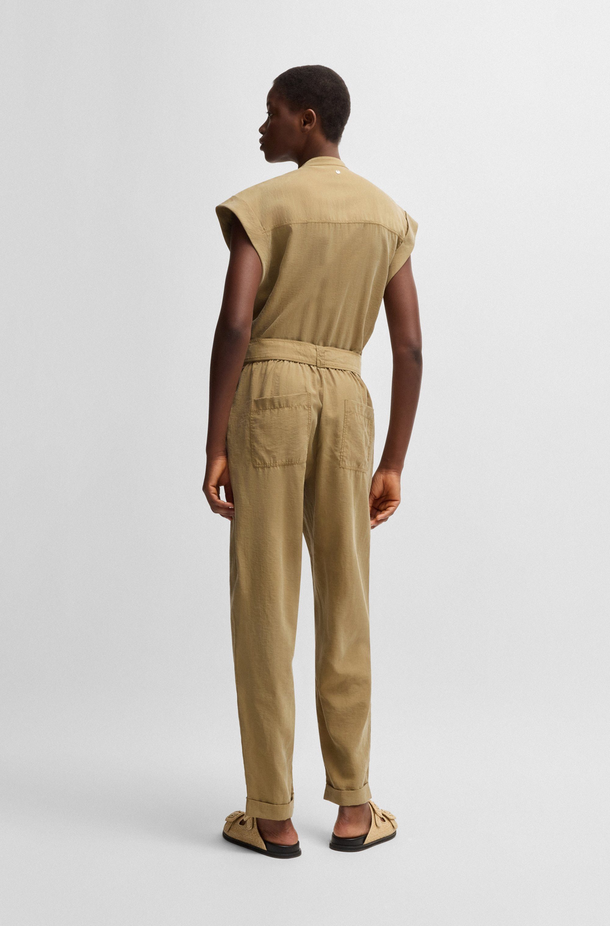 BOSS ORANGE Jumpsuit Dridy Premium Damenmode mit Gürtel, Pattentaschen günstig online kaufen