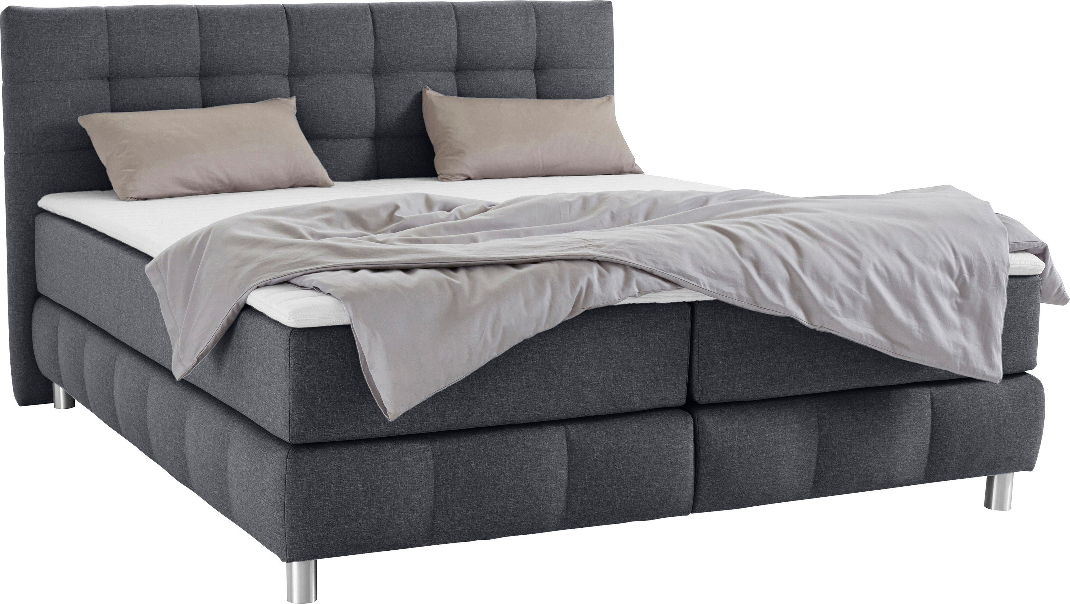 Home affaire Boxspringbett Salo, incl. Topper, 6 Breiten, 2 Härtegrade, TFK auch in Härtegrad 4